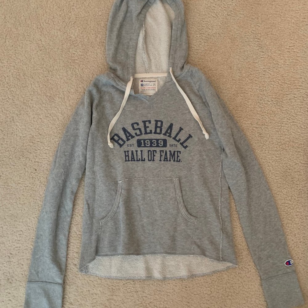 Champion Grey, Baseball Hall of Fame Sweatshirt